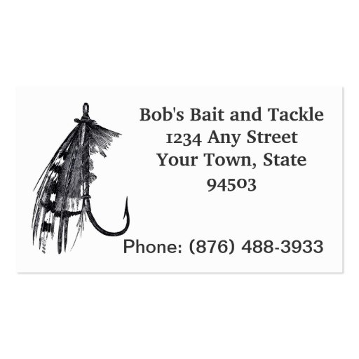 Fishing business cards (front side)