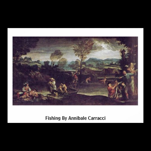 Fishing By Annibale Carracci Poster