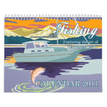 Fishing Calendar 2011 retro artwork patrimonio