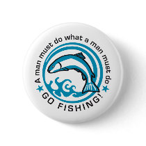 fishing D 2C Pinback Buttons