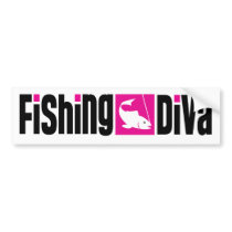 Fishing Diva bumper stickers by FishNHuntObsessions Fishing Diva bumper stickers