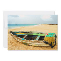 Fishing Dory on the Beach Invite