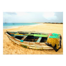 Fishing Dory on the Beach Invite