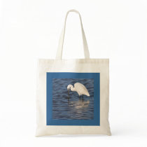 Fishing Egret Canvas Bag