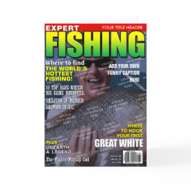 Fishing Fake Magazine Cover card