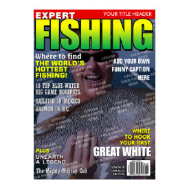 Fishing Fake Magazine Cover print