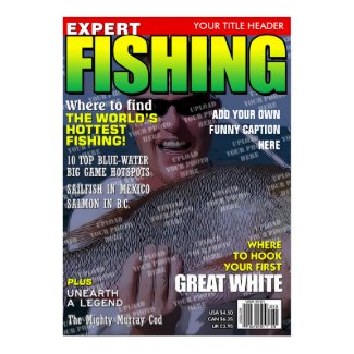 Fishing Fake Magazine Cover print