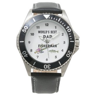 World's Best Dad and Fishing Watches
