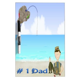 Fishing Father's Day Dry Erase Board