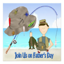 Fishing Father's Day Party Invitations