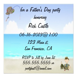 Fishing Father's Day Party Invitations