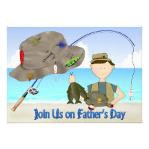 Fishing Father's Day Party Invitations