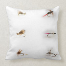 Fishing Flies Throw Pillows