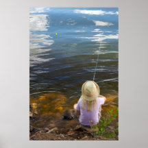 Fishing for Reflection Print