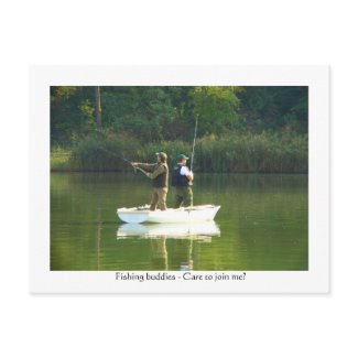 Fishing fun - Let's team up postcard