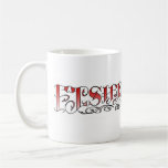 Fishing Fury Coffee Mug (red on white)