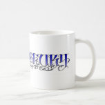 Fishing Fury Script Mug (blue on white)