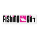 Fishing Girl bumper stickers by FishNHuntObsessions Fishing Girl bumper stickers