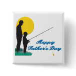 Fishing Happy Father's Day Button