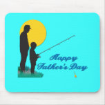 Fishing Happy Father's Day Mouse Pad