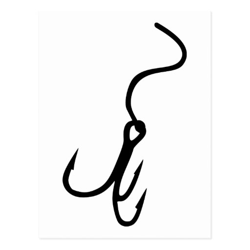 Fishing hook postcard