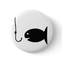 fishing icon pinback buttons