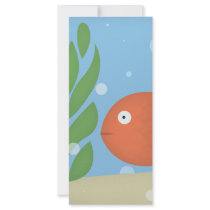 Fishing in bowl rack card design