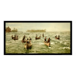 Fishing in the Soo Canal at Sault Ste. Marie 1901 posters
