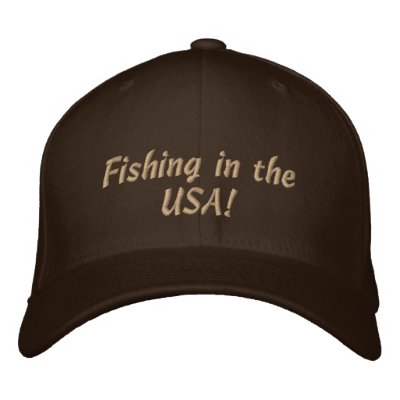 Fishing in the USA Embroidered Baseball Cap by newbury0621