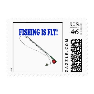 Fishing Is Fly Stamp