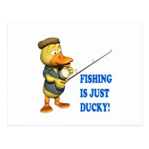 Fishing Is Just Ducky Postcards