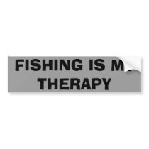 Fishing Is My Therapy Bumper Stickers