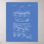 Fishing Lure 1923 Patent Art Blueprint Poster