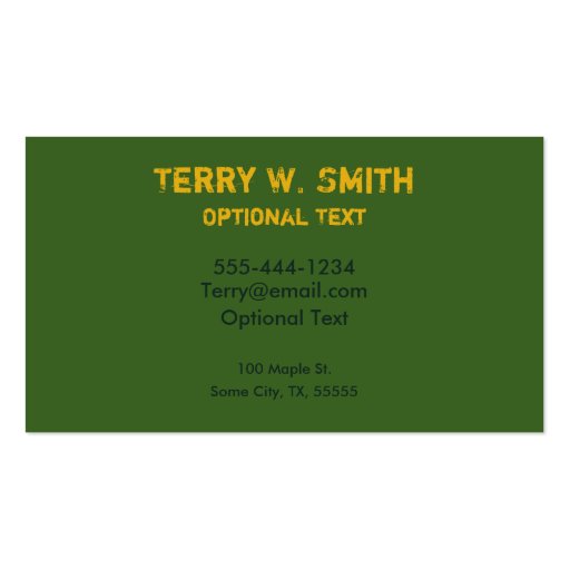 Fishing Lure Business Card (back side)