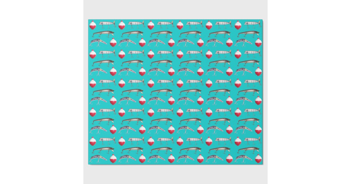 Fishing Lures and Bobbers Wrapping Paper Zazzle