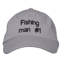 Fishing man #1 embroidered hats