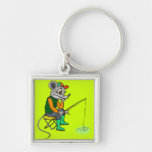 Fishing Mouse Key Chains