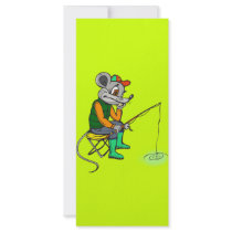 Fishing Mouse Customized Rack Card
