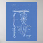 Fishing Net 1953 Patent Art Blueprint Poster