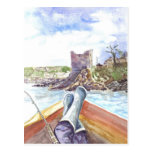 Fishing off Polruan Postcard