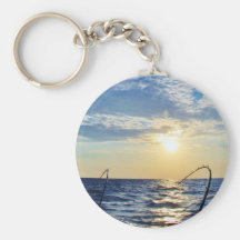 Fishing on Wavy Water Key Chain