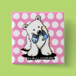 Fishing Polar Bear Pinback Buttons