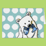 Fishing Polar Bear Card
