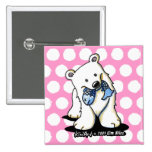 Fishing Polar Bear Pinback Buttons