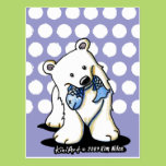 Fishing Polar Bear Post Card