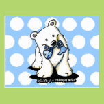 Fishing Polar Bear Post Card