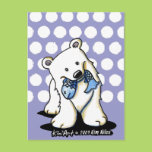 Fishing Polar Bear Post Card