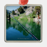 Fishing pole and lake ornament