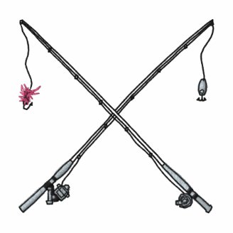Fishing Poles Embroidered Jacket