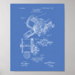 Fishing Reel 1907 Patent Art Blueprint Poster